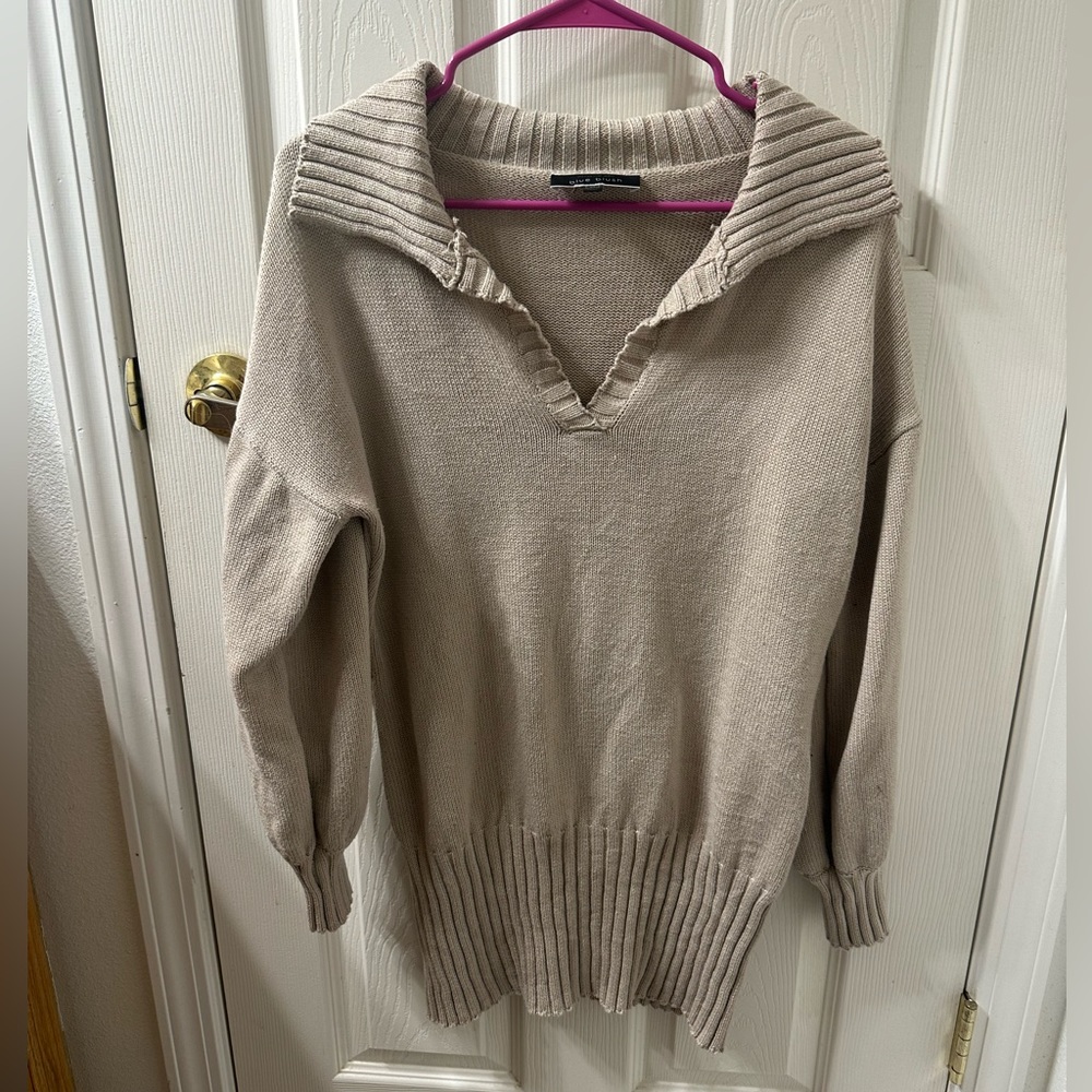 Collared sweater dress/tunic